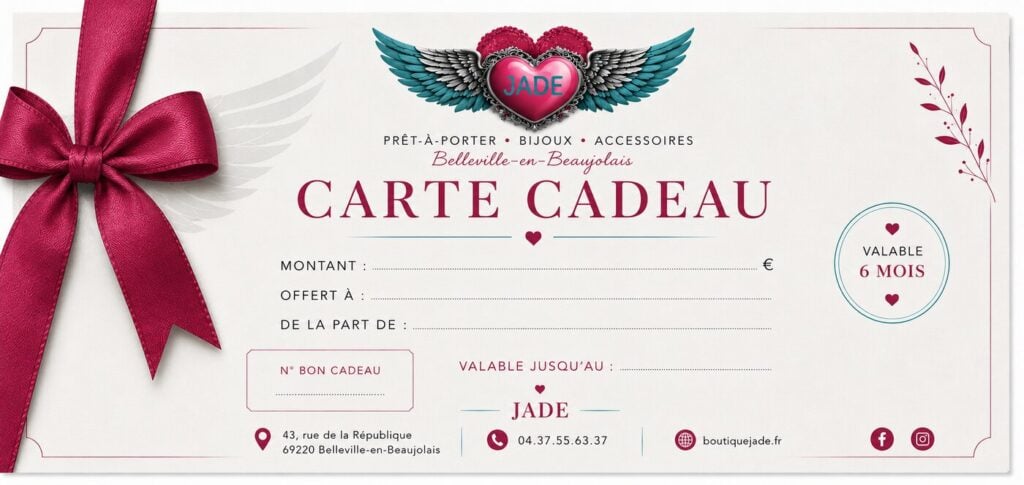 bon cadeau jade (carte)
