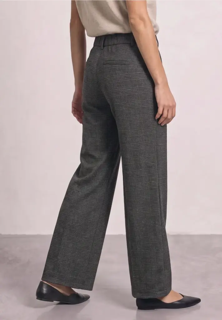 pantalon carreaux taille haute street one