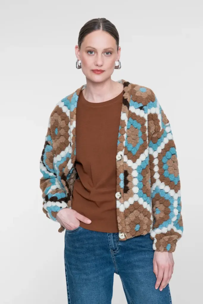 gilet graphique geisha