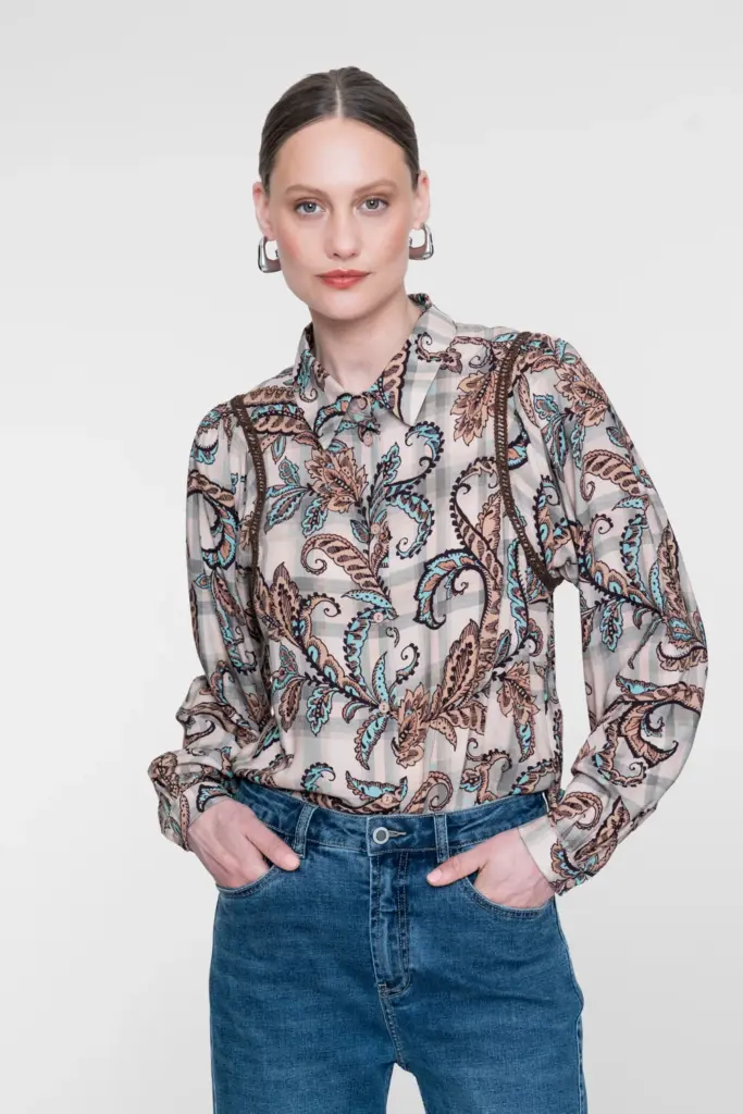 chemise imprimÉ paisley geisha