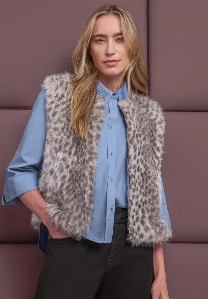 gilet fausse fourrure street one
