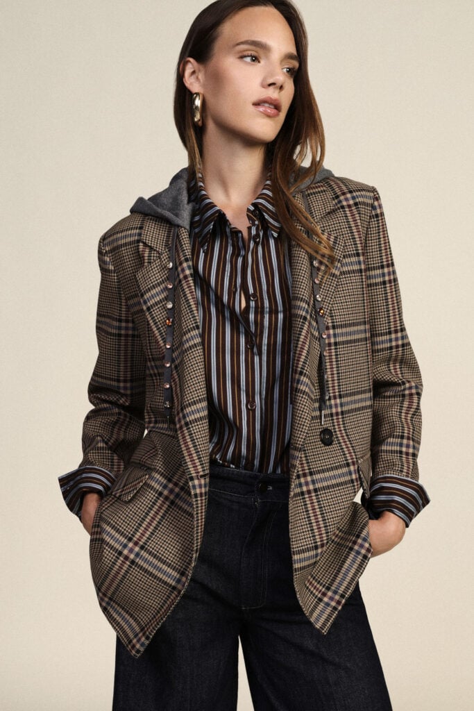 blazer croisÉ a capuche dixie