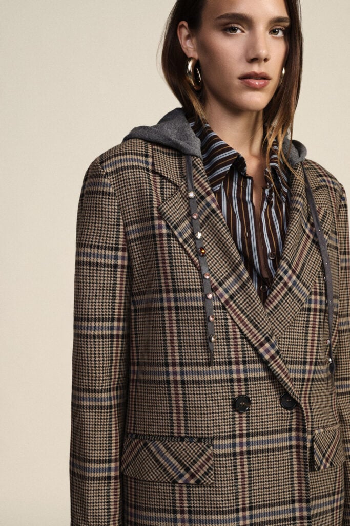 blazer croisÉ a capuche dixie