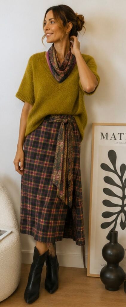 pull avec foulard dixie