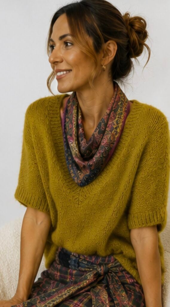 pull avec foulard dixie