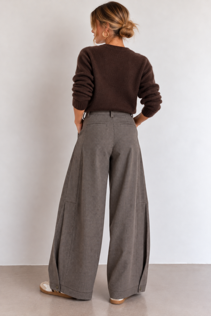 pantalon palazzo a pinces imperial