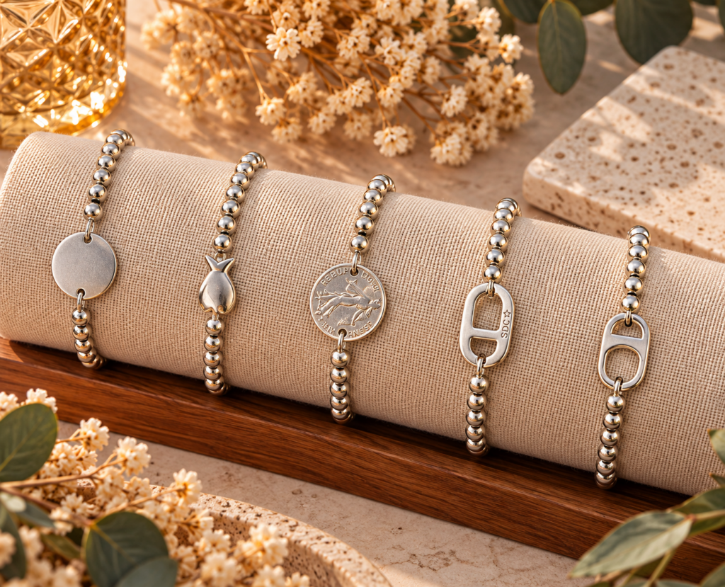 bracelet motif secret de cuir