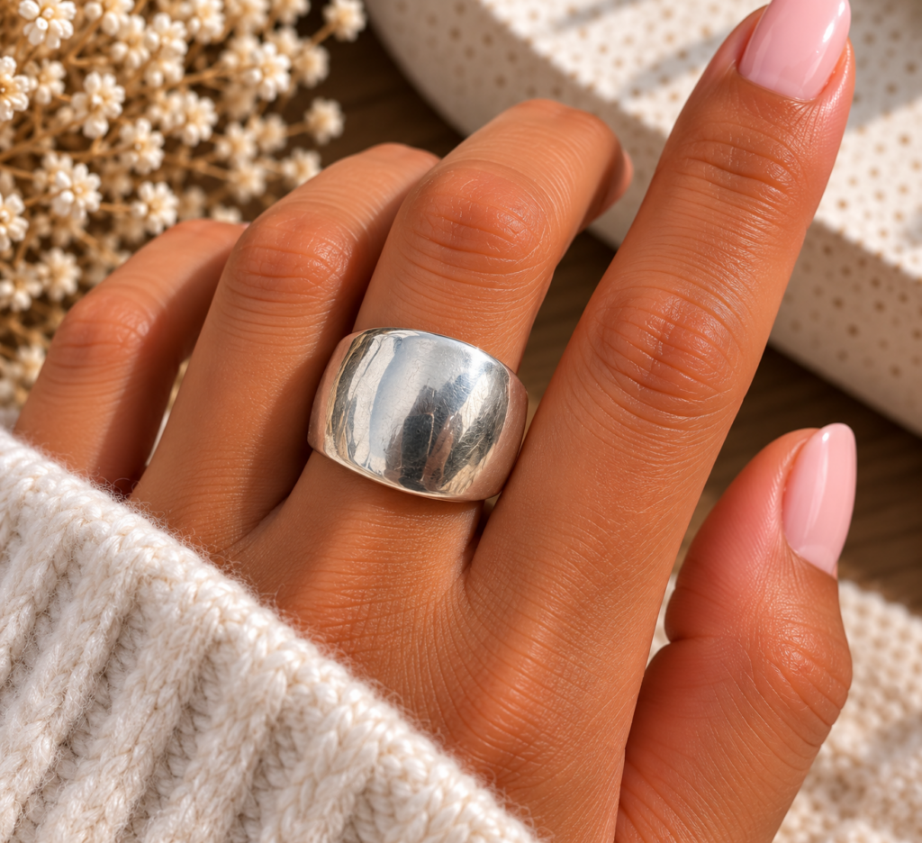bague jonc secret de cuir