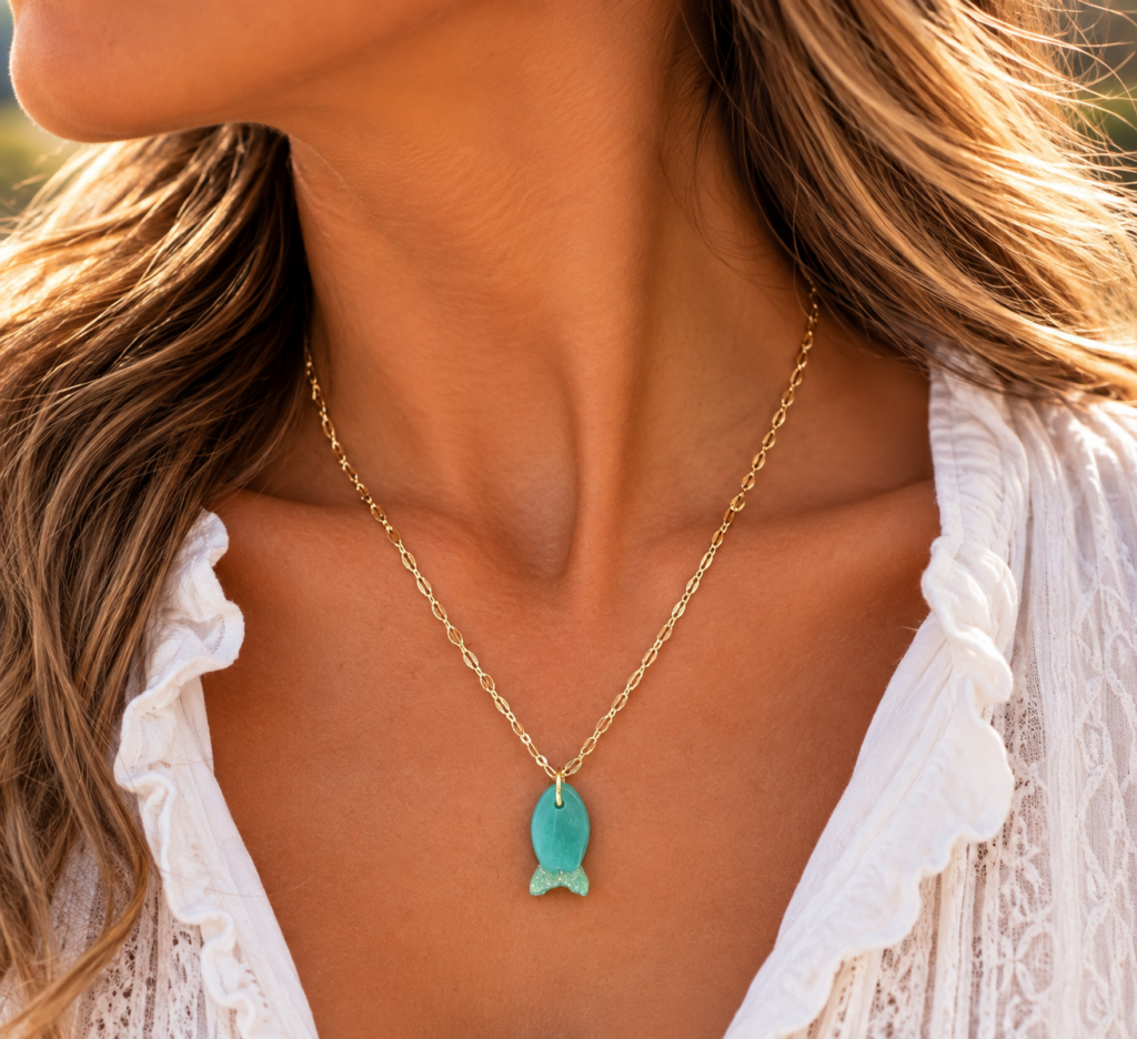 collier poisson amazonite jorgina